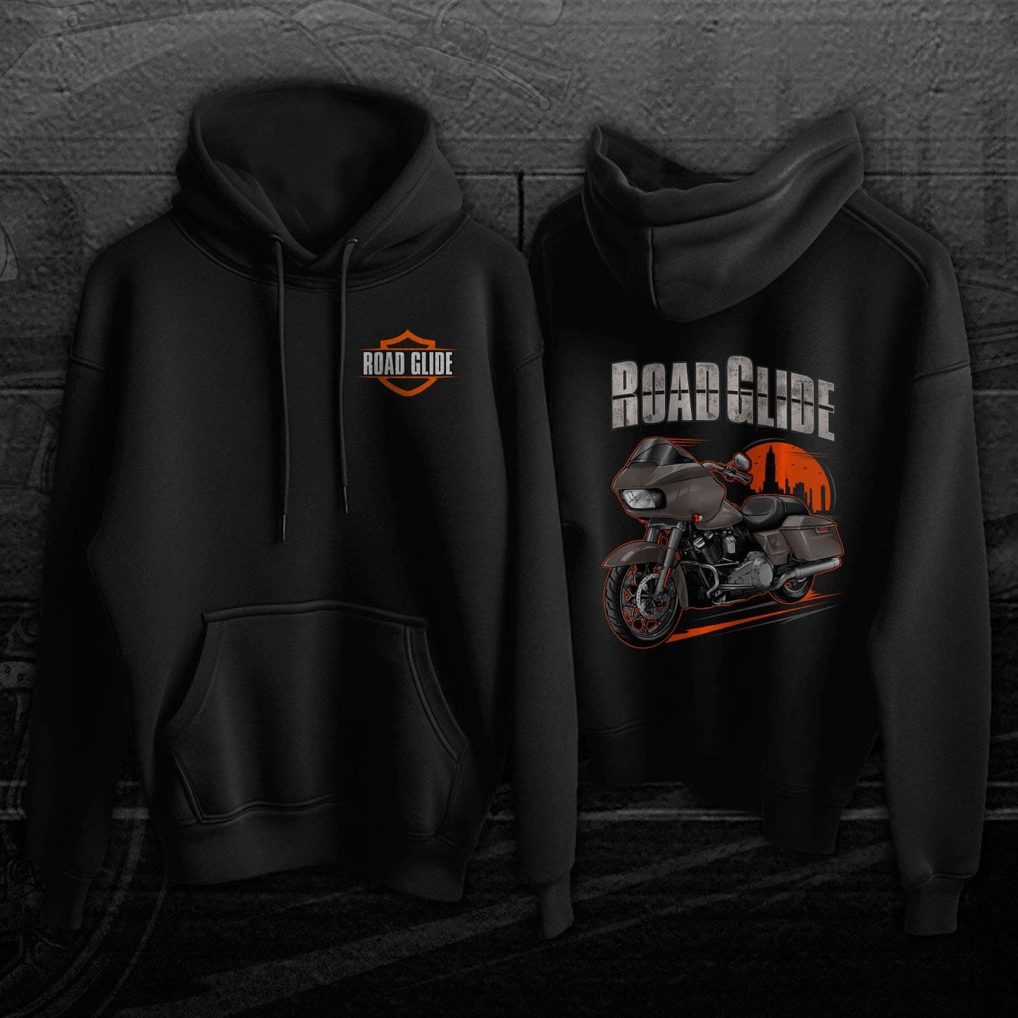 Harley Road Glide FLTRX Hoodie - Motorcycle Sweatshirt for Bikers