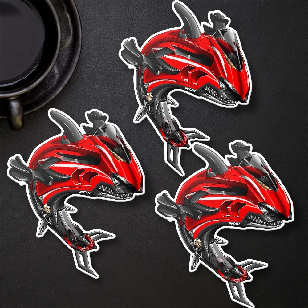 Ducati Superleggera V4 Stickers - Set of 3 Motorcycle Decals for Riders