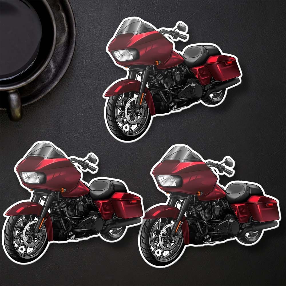 Harley Road Glide FLTRX Stickers - Set of 3 Motorcycle Decals for Bikers