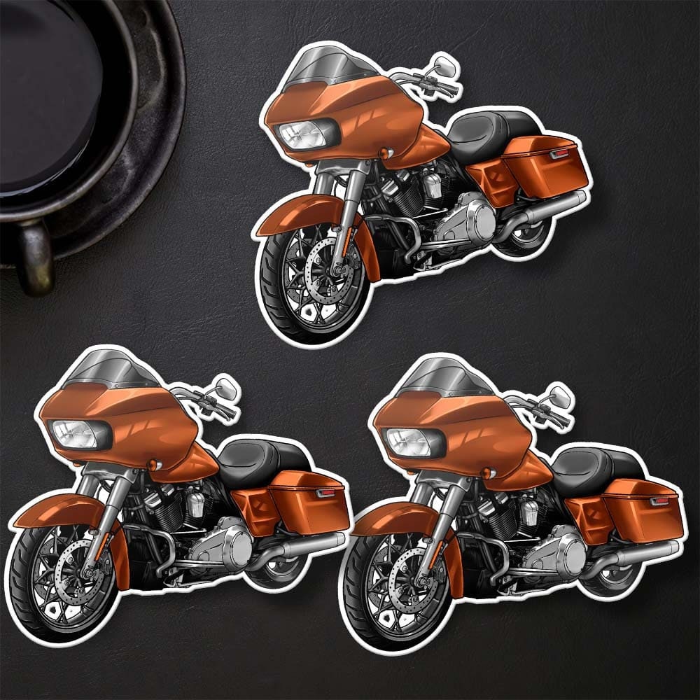 Harley Road Glide FLTRX Stickers - Set of 3 Motorcycle Decals for Bikers