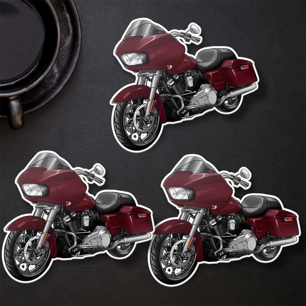 Harley Road Glide FLTRX Stickers - Set of 3 Motorcycle Decals for Bikers