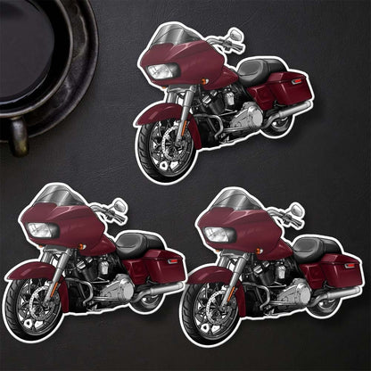 Harley Road Glide FLTRX Stickers - Set of 3 Motorcycle Decals for Bikers