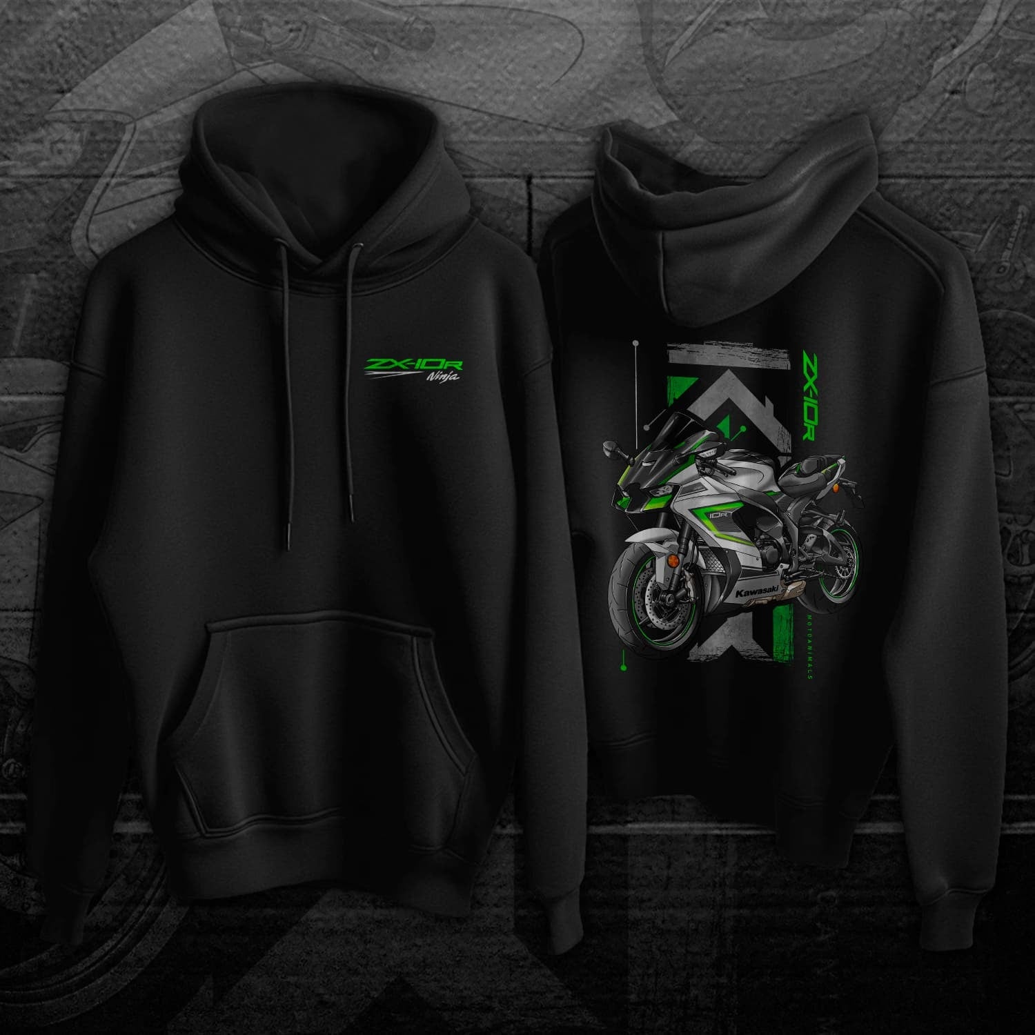 Kawasaki ZX-10R 2023-24 Hoodie - Motorcycle Sweatshirt for Riders