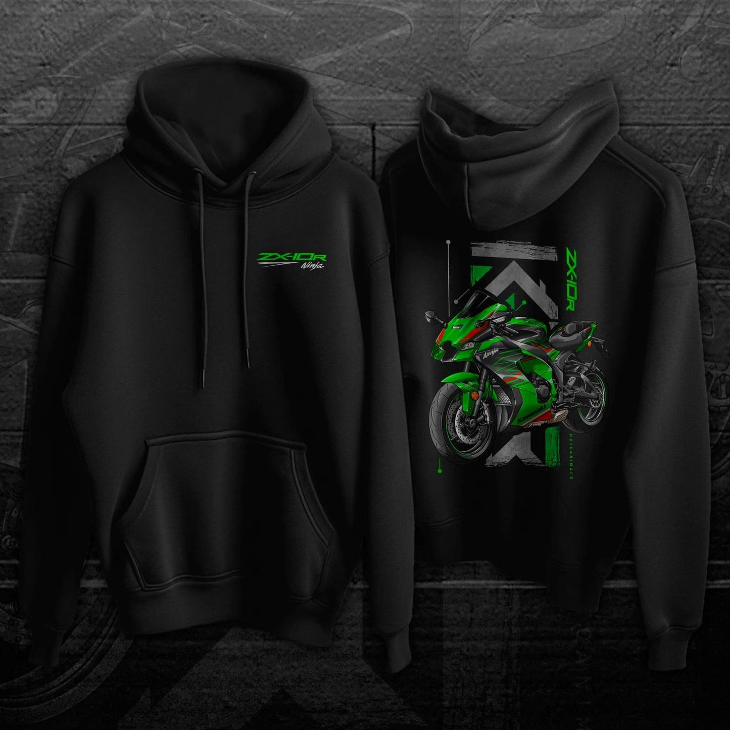 Kawasaki ZX-10R 2023-24 Hoodie - Motorcycle Sweatshirt for Riders