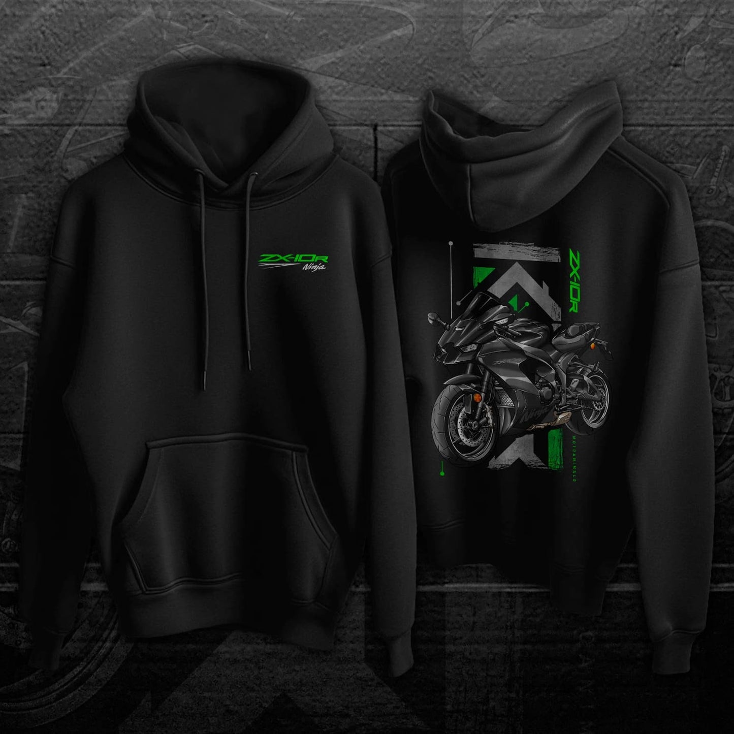 Kawasaki ZX-10R 2023-24 Hoodie - Motorcycle Sweatshirt for Riders