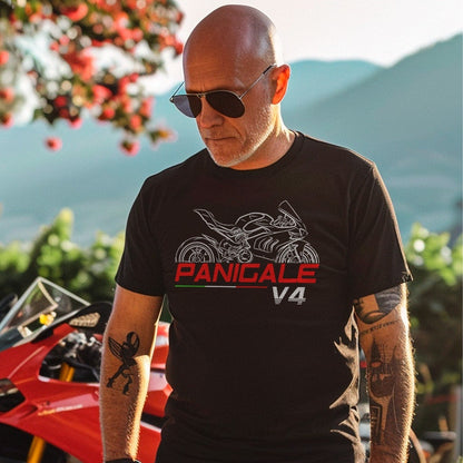 Ducati Panigale V4 Inspired T-Shirt - Motorcycle Tee Shirt for Riders