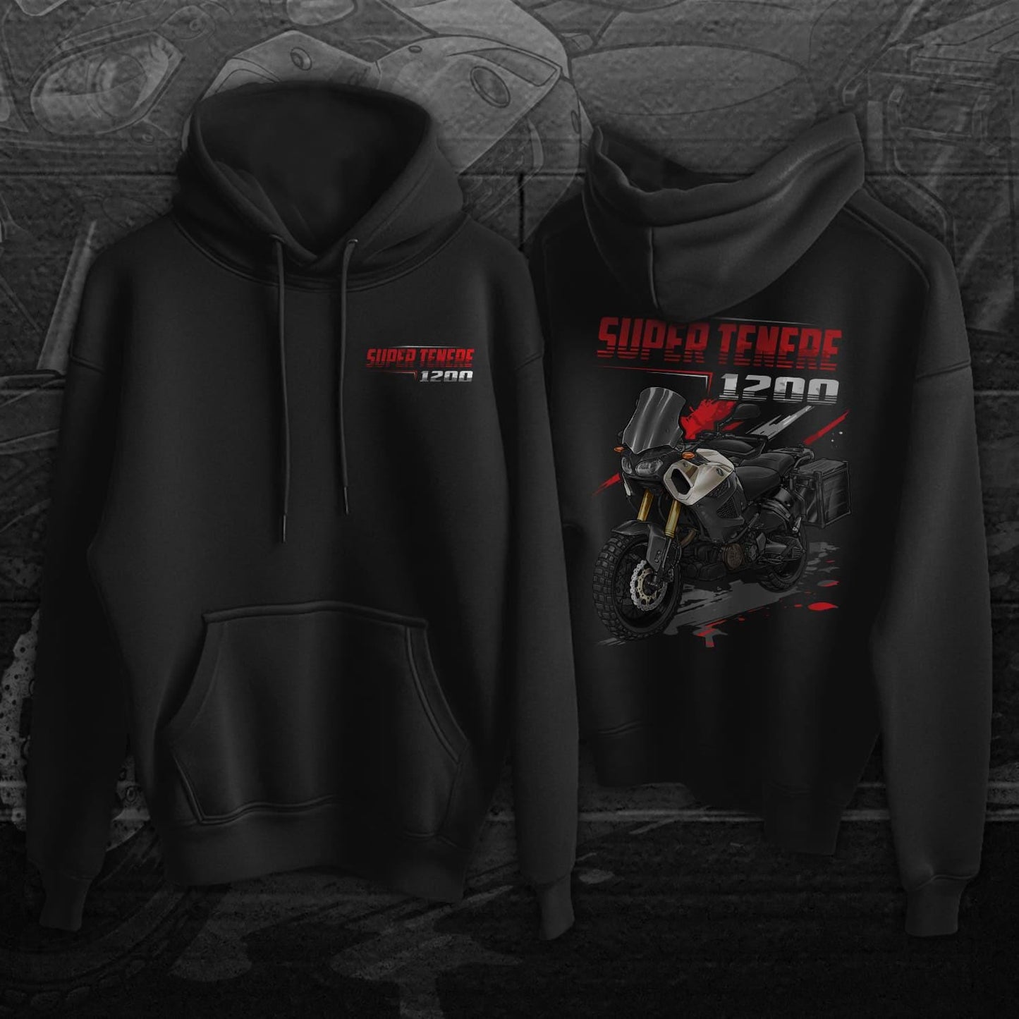 Yamaha XT1200Z Super Tenere 2016-24 Inspired Hoodie - ADV Motorcycle Sweatshirt