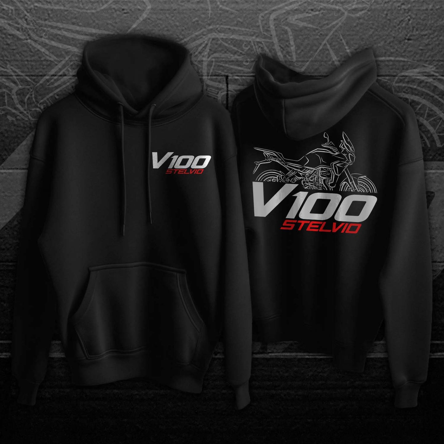 Moto Guzzi Stelvio Hoodie - Motorcycle Sweatshirt for ADV Riders