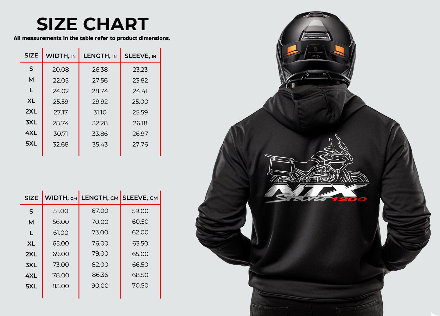 Moto Guzzi Stelvio Hoodie - Motorcycle Sweatshirt for ADV Riders