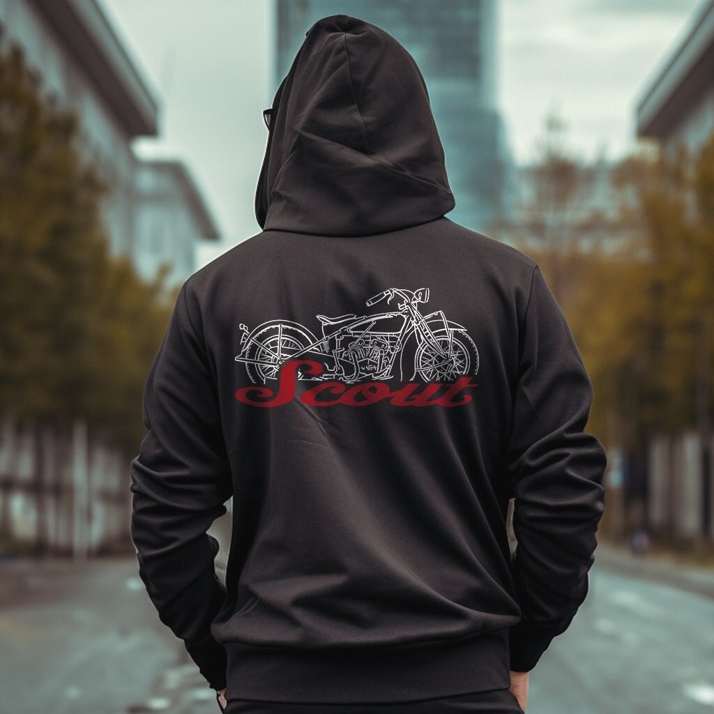 Indian Scout Hoodie - Motorcycle Sweatshirt for Biker