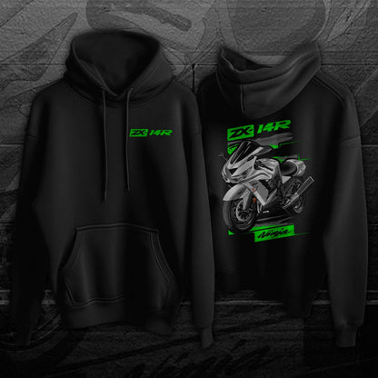Kawasaki Ninja ZX-14R 2012-13 Hoodie - Motorcycle Sweatshirt for Riders