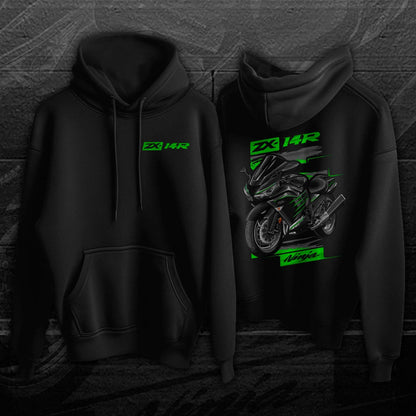 Kawasaki Ninja ZX-14R 2012-13 Hoodie - Motorcycle Sweatshirt for Riders