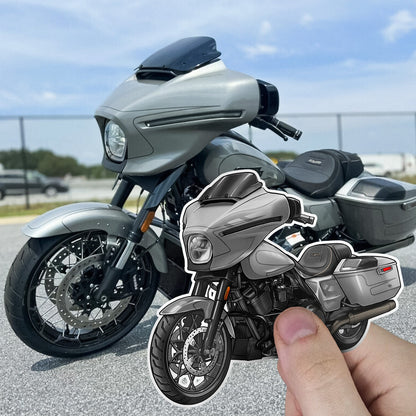 Harley Street Glide CVO 2023 Stickers - Set of 3 Motorcycle Decals for Bikers