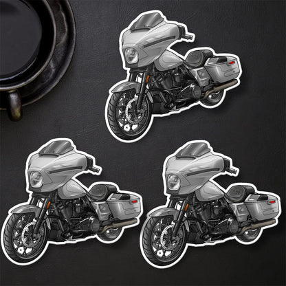 Harley Street Glide CVO 2023 Stickers - Set of 3 Motorcycle Decals for Bikers