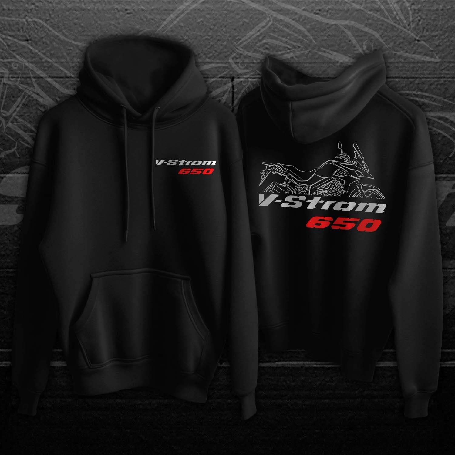 Suzuki V-STROM 650 Hoodie - Motorcycle Sweatshirt for ADV Riders