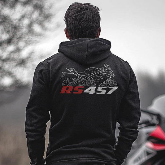 Aprilia RS 457 2024 Inspired Hoodie - Motorcycle Sweatshirt for Riders