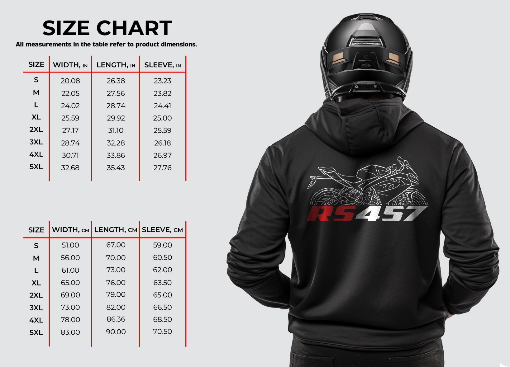 Aprilia RS 457 2024 Inspired Hoodie - Motorcycle Sweatshirt for Riders
