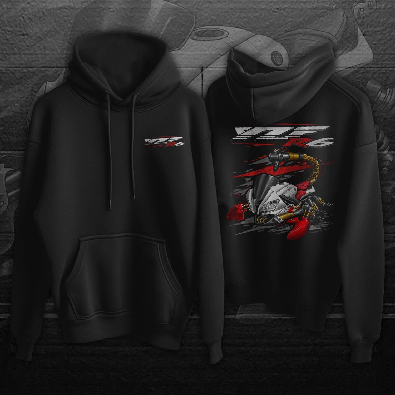 Yamaha YZF-R6 2008-09 Inspired Hoodies - Motorcycle Sweatshirt