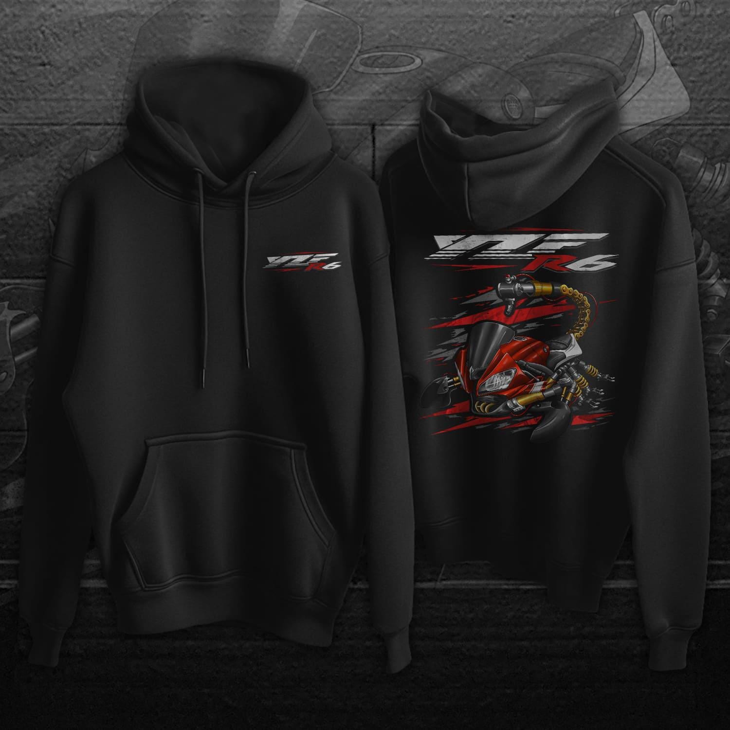 Yamaha YZF-R6 2008-09 Inspired Hoodies - Motorcycle Sweatshirt