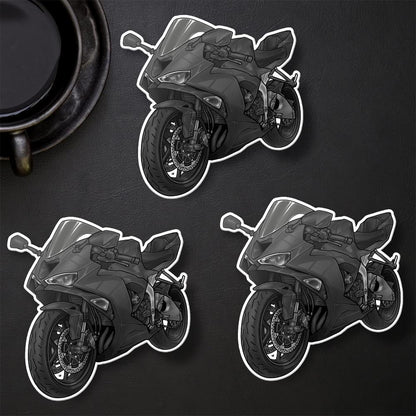 Kawasaki ZX-6R 2024 - 2025 Inspired Stickers - Set of 3 Motorcycle Decals for Riders