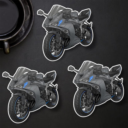 Kawasaki ZX-6R 2024 - 2025 Inspired Stickers - Set of 3 Motorcycle Decals for Riders
