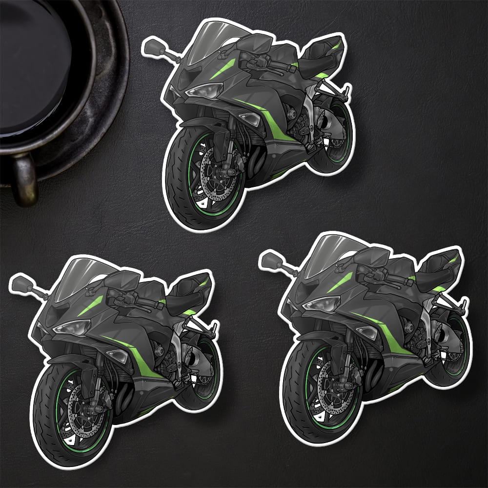 Kawasaki ZX-6R 2024 - 2025 Inspired Stickers - Set of 3 Motorcycle Decals for Riders