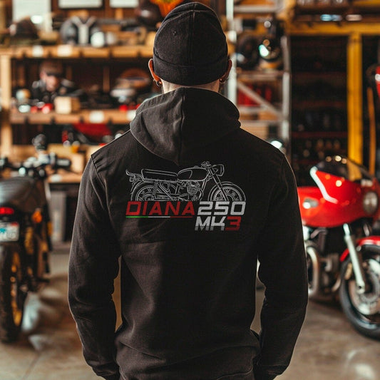 Ducati Diana 250 Mk3 Inspired Hoodie - Motorcycle Sweatshirt for Riders