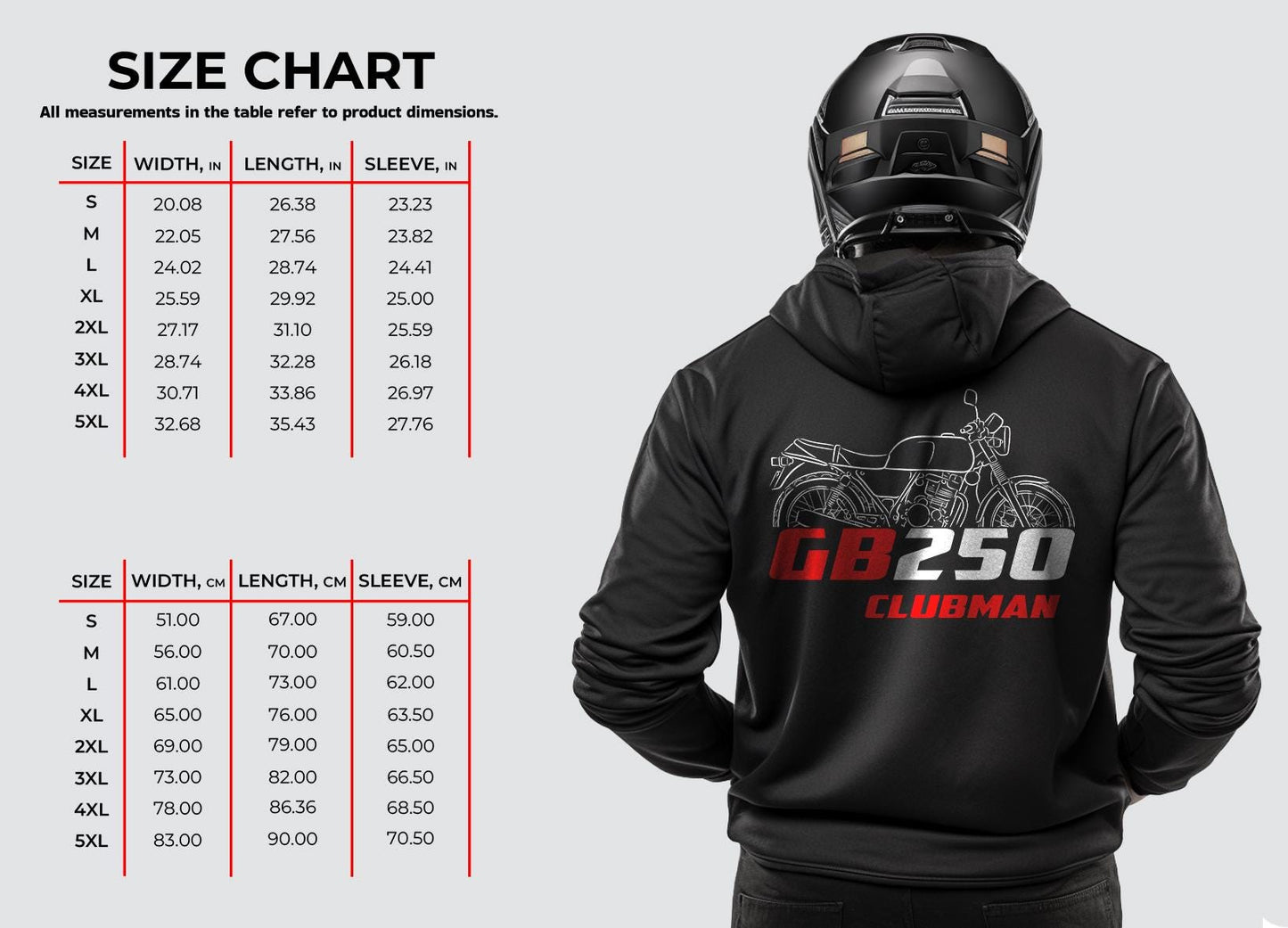Honda GB 250 Clubman Inspired Hoodie - Motorcycle Sweatshirt for Riders
