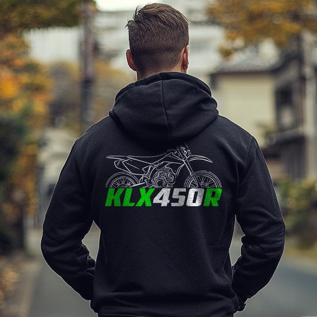 Kawasaki KLX450R Inspired Hoodie - Motorcycle Sweatshirt for Riders