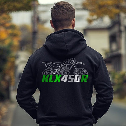 Kawasaki KLX450R Inspired Hoodie - Motorcycle Sweatshirt for Riders