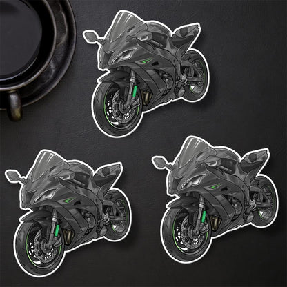 Kawasaki ZX-10R 2016 - 2018 Inspired Stickers - Set of 3 Motorcycle Decals for Riders