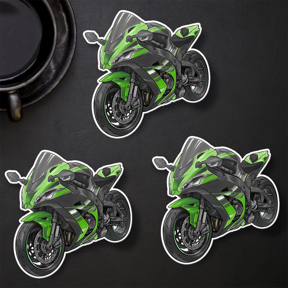 Kawasaki ZX-10R 2016 - 2018 Inspired Stickers - Set of 3 Motorcycle Decals for Riders