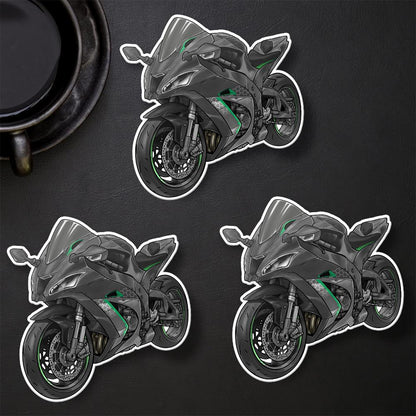 Kawasaki ZX-10R 2019 - 2020 Inspired Stickers - Set of 3 Motorcycle Decals for Riders