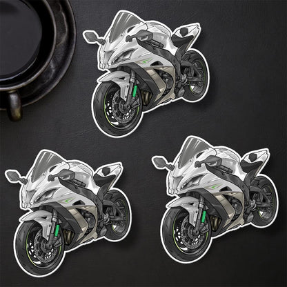 Kawasaki ZX-10R 2016 - 2018 Inspired Stickers - Set of 3 Motorcycle Decals for Riders