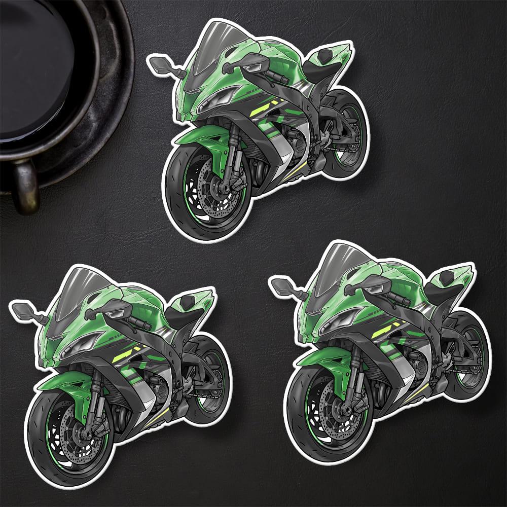 Kawasaki ZX-10R 2016 - 2018 Inspired Stickers - Set of 3 Motorcycle Decals for Riders