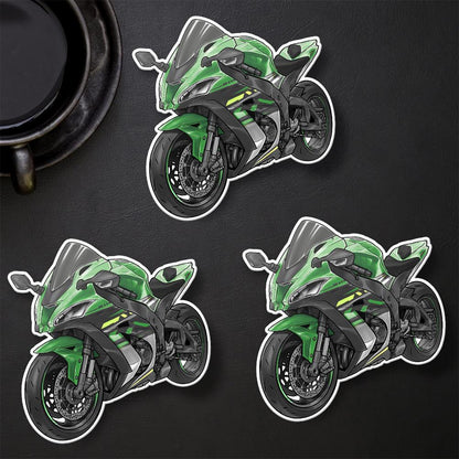 Kawasaki ZX-10R 2016 - 2018 Inspired Stickers - Set of 3 Motorcycle Decals for Riders