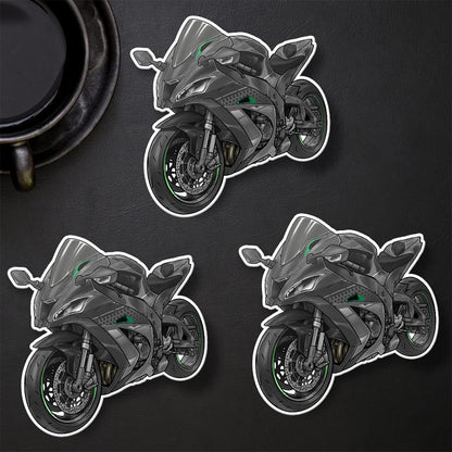 Kawasaki ZX-10R 2016 - 2018 Inspired Stickers - Set of 3 Motorcycle Decals for Riders