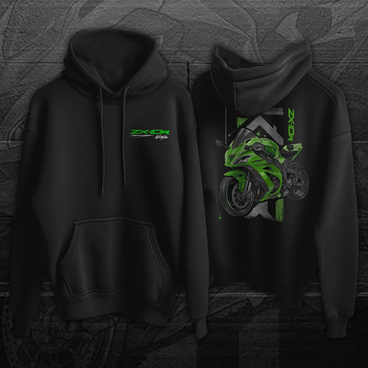 Kawasaki ZX-10R 2019 - 2020 Inspired Hoodie - Motorcycle Sweatshirt for Riders