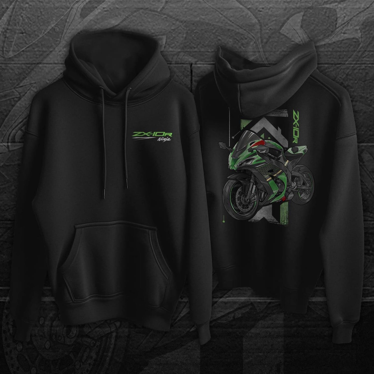 Kawasaki ZX-10R 2019 - 2020 Inspired Hoodie - Motorcycle Sweatshirt for Riders