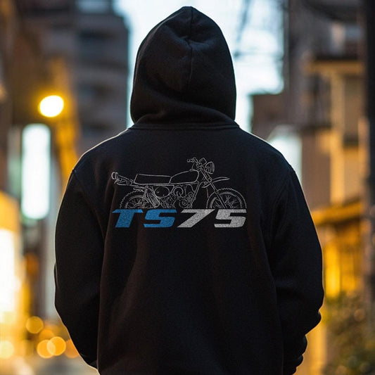Suzuki TS75 1975 - 1977 Inspired Hoodie - Motorcycle Sweatshirt for Riders