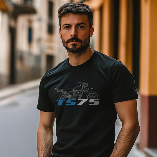 Suzuki TS75 1975 - 1977 Inspired T-Shirt - Motorcycle Tee Shirt for Riders