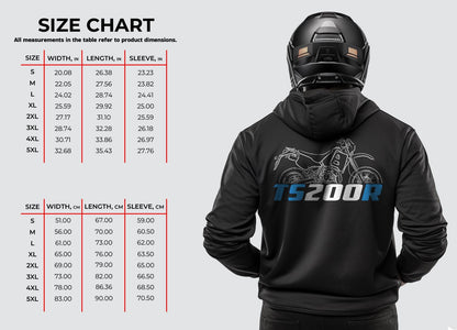 Suzuki TS200R 1989 - 1996 Inspired Hoodie - Motorcycle Sweatshirt for Riders