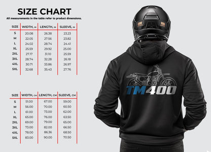 Suzuki TM400 1971 - 1975 Inspired Hoodie - Motorcycle Sweatshirt for Riders