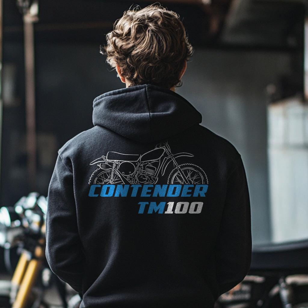 Suzuki TM100 Contender 1973 - 1976 Inspired Hoodie - Motorcycle Sweatshirt for Riders