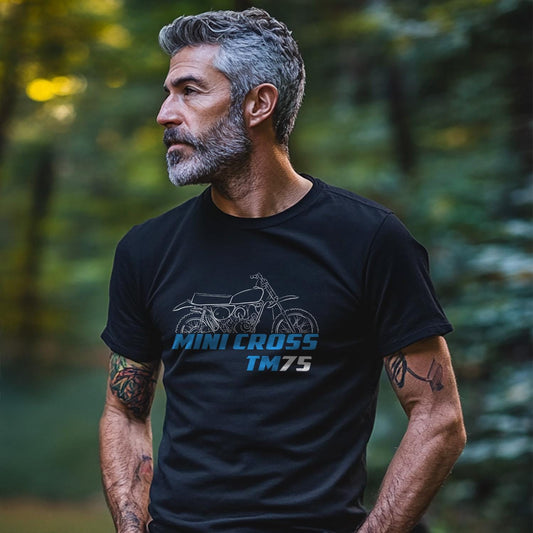 Suzuki TM75 Mini Cross 1974 - 1976 Inspired T-Shirt - Motorcycle Tee Shirt for Riders