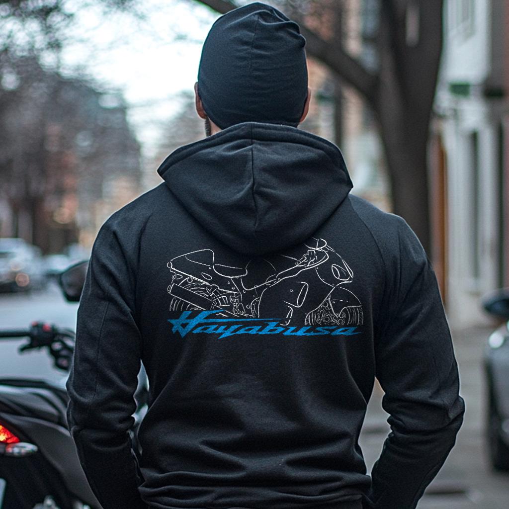 Suzuki GSX1300R Hayabusa Inspired Hoodie - Motorcycle Sweatshirt for Riders