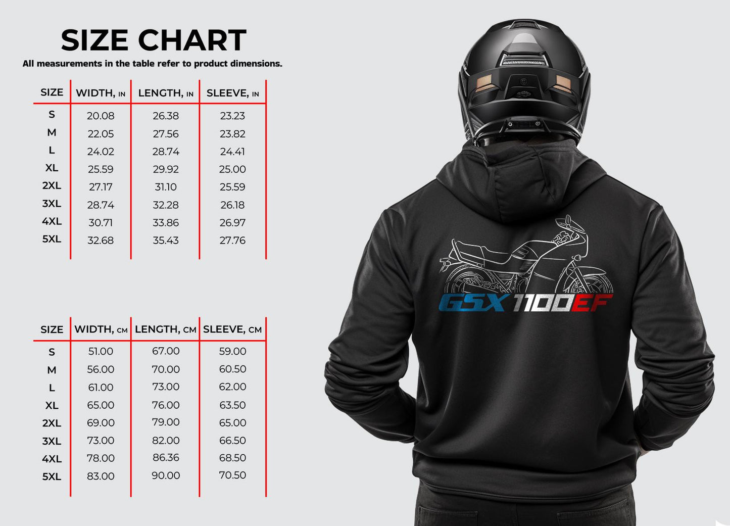 Suzuki GSX1100EF Inspired Hoodie - Motorcycle Sweatshirt for Riders