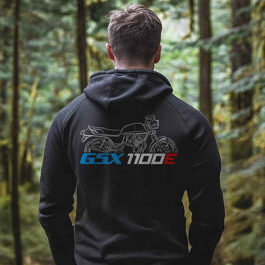 Suzuki GSX1100E Inspired Hoodie - Motorcycle Sweatshirt for Riders