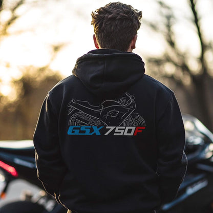 Suzuki GSX750F Inspired Hoodie - Motorcycle Sweatshirt for Riders
