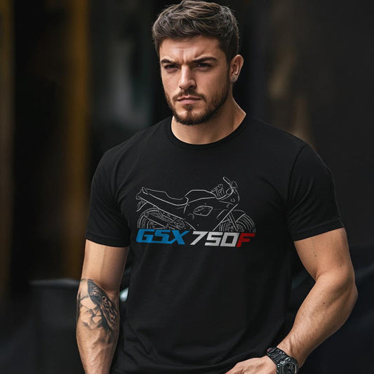 Suzuki GSX750F Inspired T-Shirt - Motorcycle Tee Shirt for Riders